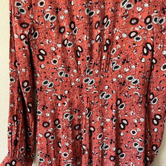 Free People Some Like It Floral Print Womens Plunging V Neck Jumpsuit Romper 4 - Picture 11 of 15